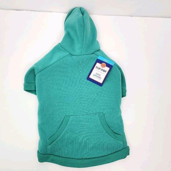 NEW Top Paw Green Dog Hoodie Sweatshirt Dog Shirt Dog Size Small - Picture 1 of 4